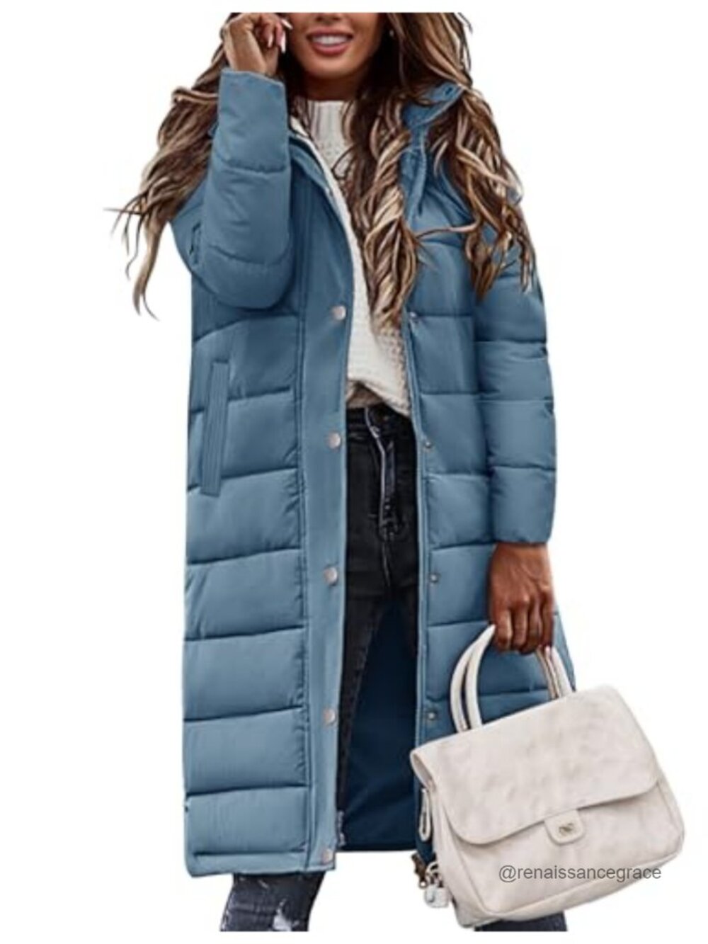 Women's Winter Long Puffer Coat Quilted Warm Insulated Jacket